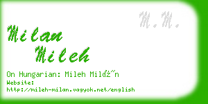 milan mileh business card